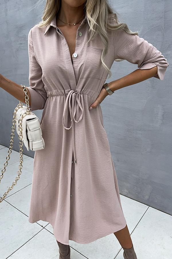 Chance At Happiness Button Up Midi Dress