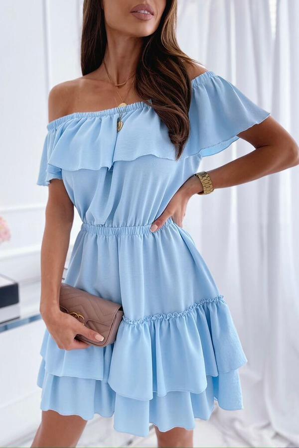 Waves Will Fade Off The Shoulder Dress