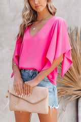 Presence Flutter Bell Sleeve Blouse