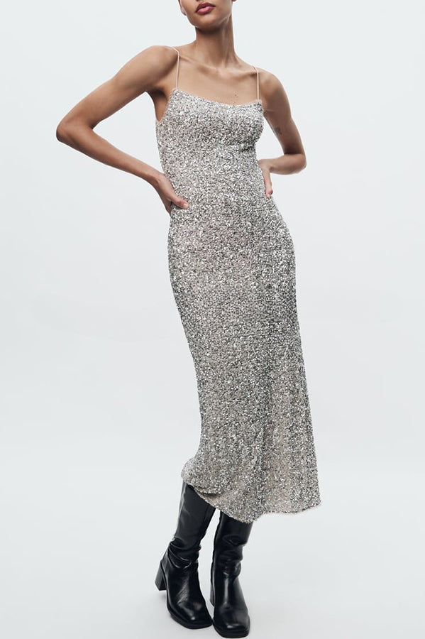 Celebration Time – Stretch-Midikleid mit Pailletten
