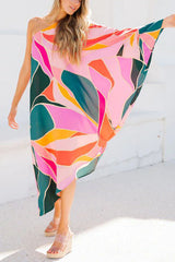 Dare To Love Multi Print One Shoulder Dress