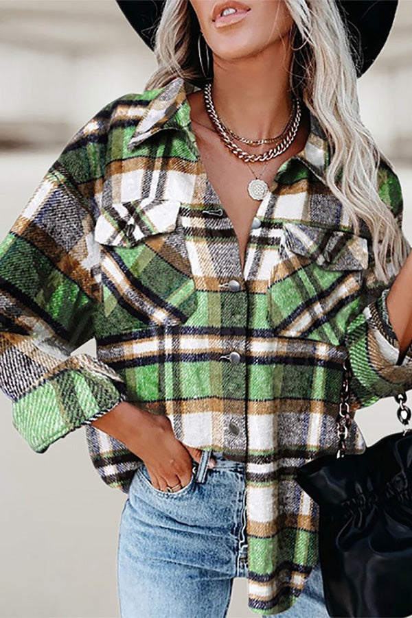 Women's Plaid Jacket Coat