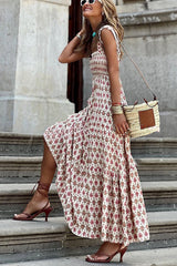 Must Be Love Ethnic Print Smocked Bust Maxi Dress