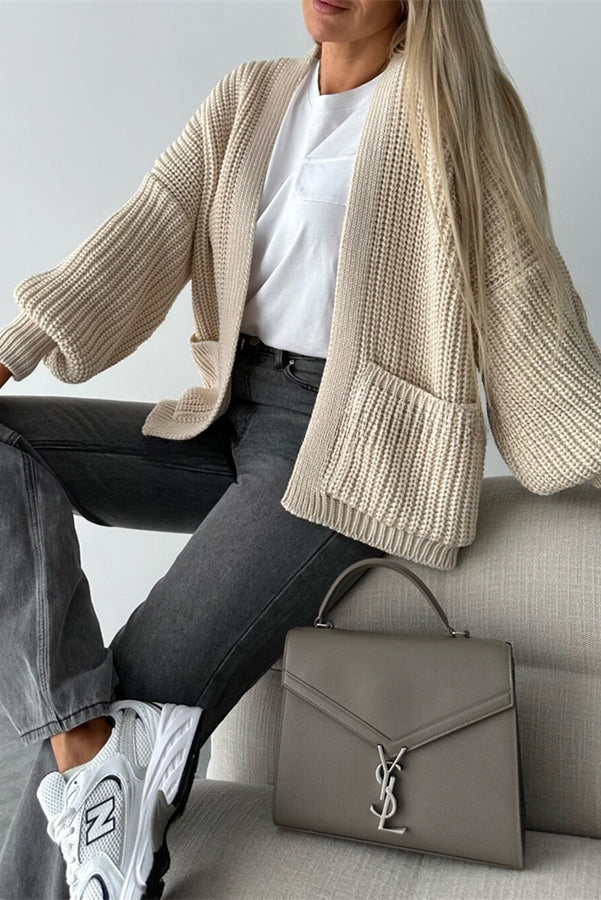 Coad Knitted Pocket Long Sleeved Cardigan