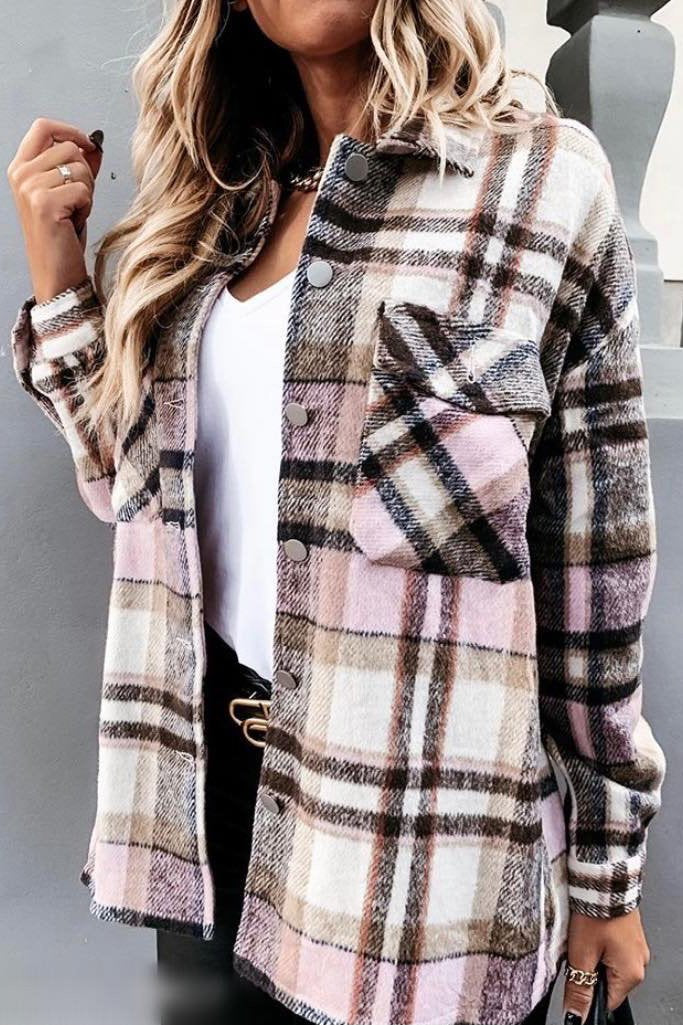 Women's Plaid Jacket Coat