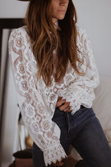 Ciao Lovely Long Sleeve Lace Top