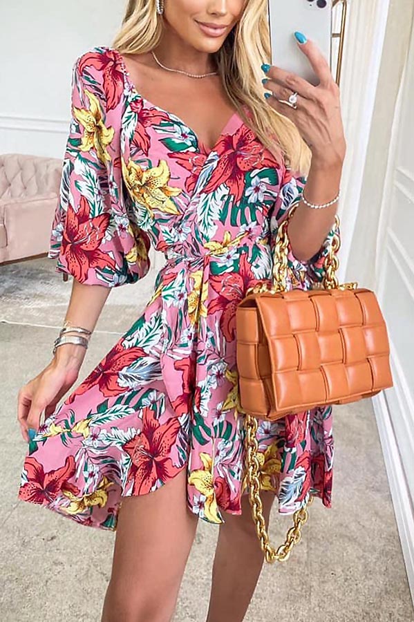 Love This Feeling Colorful Print Vacation / Party Dress