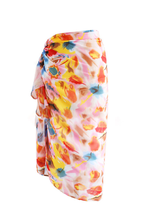 Beach Holiday Tie-dye Print Skirt