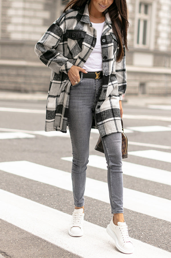 Women's  Oversized Plaid jacket Coat