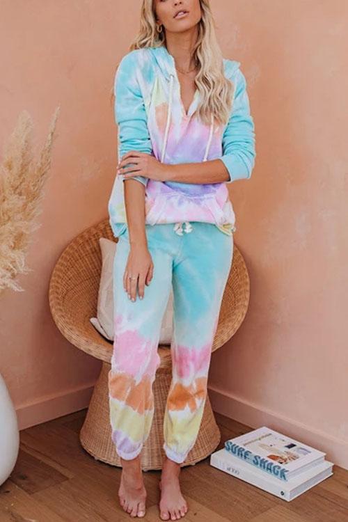 Tie Dye Flower Casual Pants