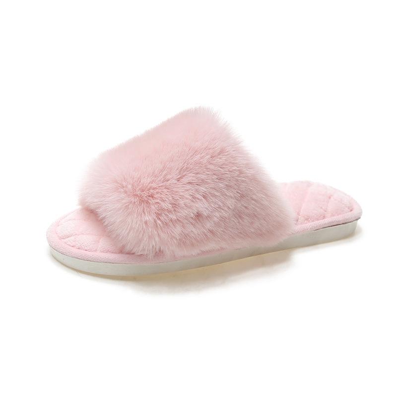 Plush Cross-floor Cotton Slippers