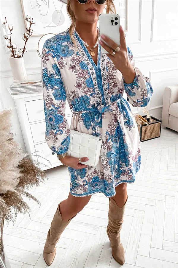 Catch The Wind Floral Belted Dress