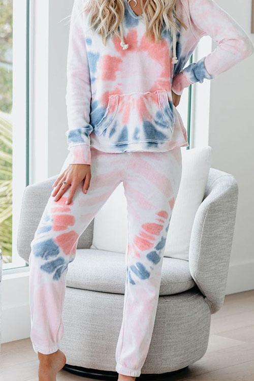 Tie Dye Flower Casual Pants