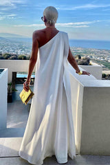 Timeless Charm One Shoulder A-line Elegant Maxi Dress