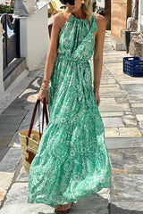 Splendid Living Floral Halter Maxi Dress