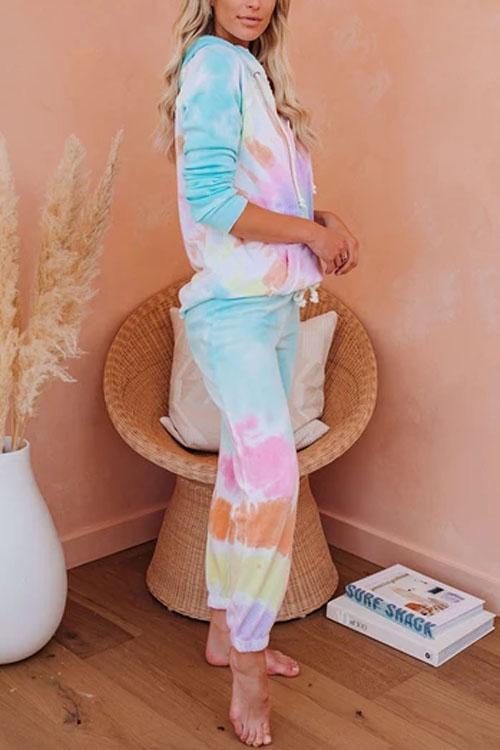 Tie Dye Flower Casual Pants