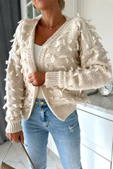 Knitted Three Dimensional Hanging Wool Cardigan