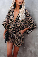 Scratch That Printed Pocketed Tie Romper